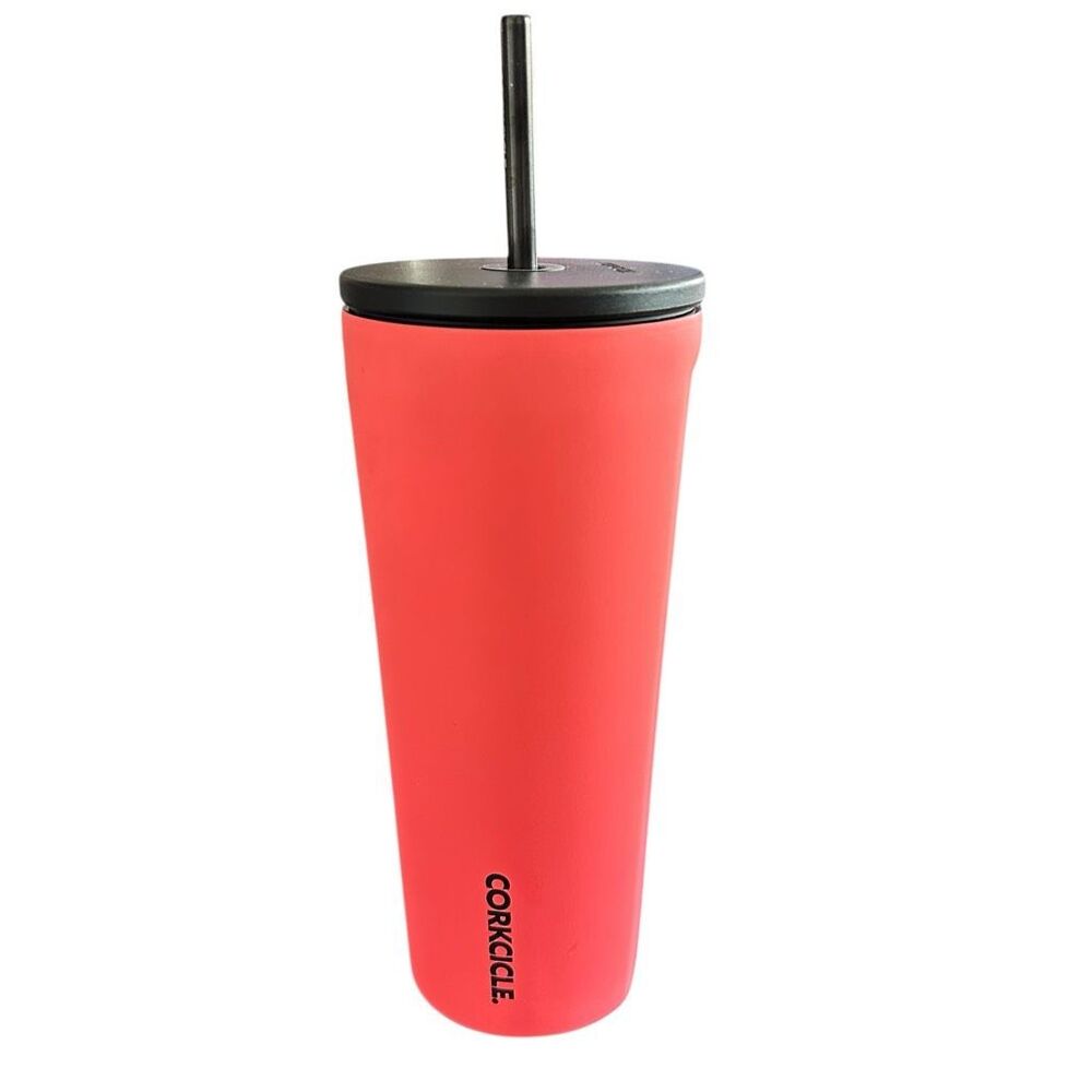 Corkcicle Pink (Salmon) Cold Cup Insulated Tumbler -‎ 24oz  ***Item: HH98